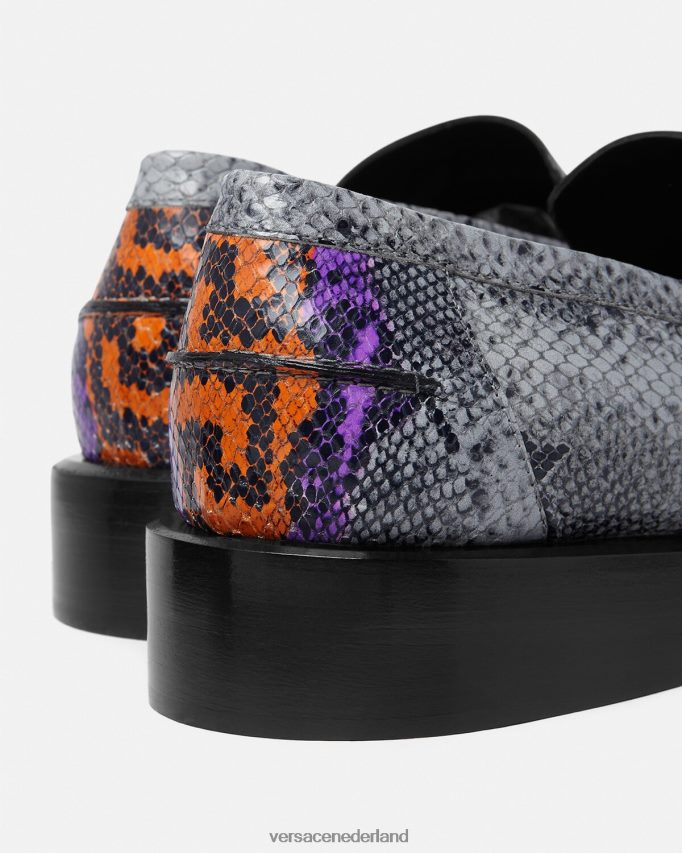 Versace Vierkante loafers met Python Greca-print Heren veelkleurig schoen J2T4F41575