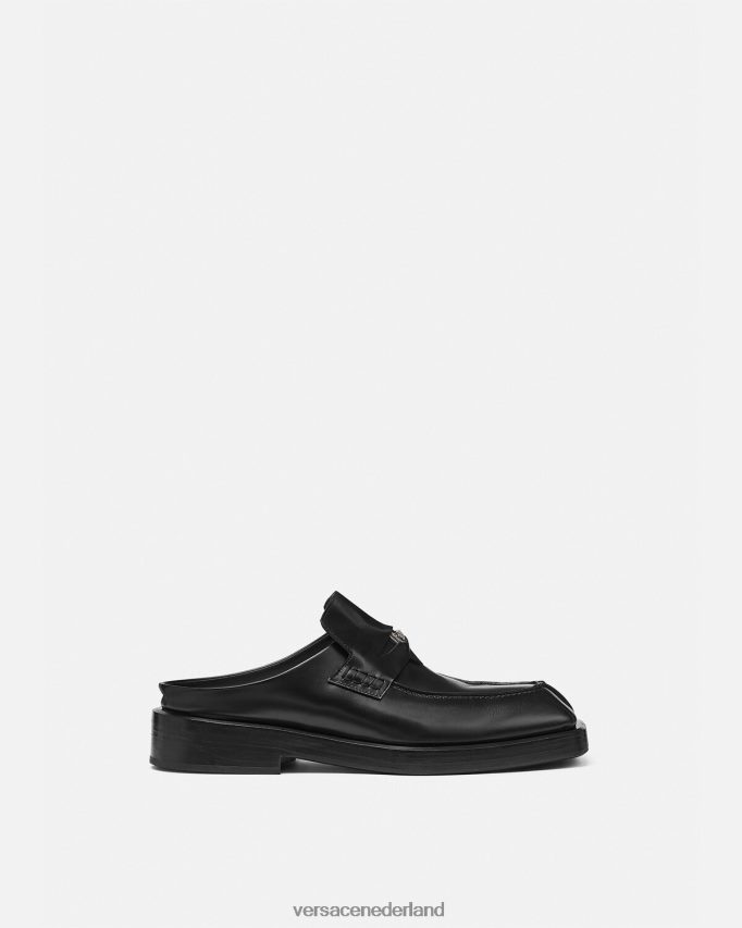 Versace vierkante loafer muiltjes Heren zwart schoen J2T4F41576
