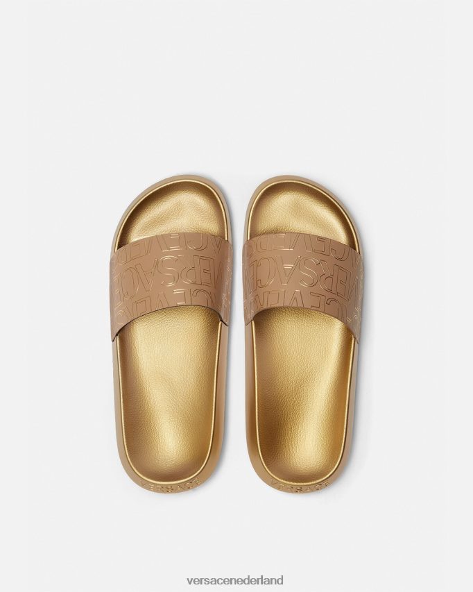 Versace all-over dia\'s Heren bruin en goud schoen J2T4F41586