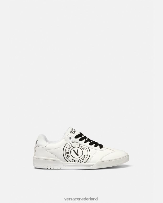 Versace Brooklyn sneakers met v-embleem Heren wit Zwart schoen J2T4F42442