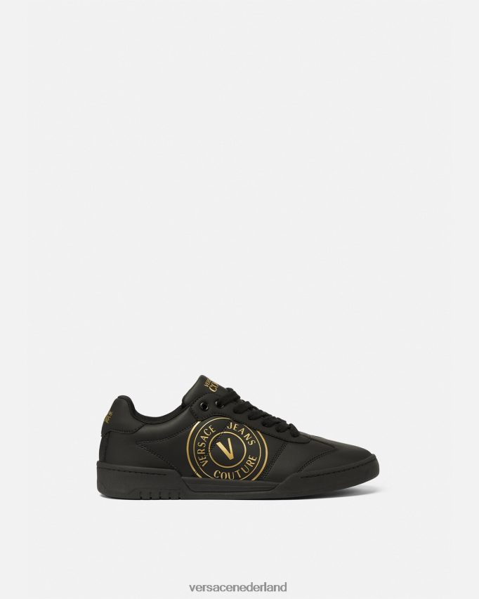 Versace Brooklyn sneakers met v-embleem Heren zwart goud schoen J2T4F42443