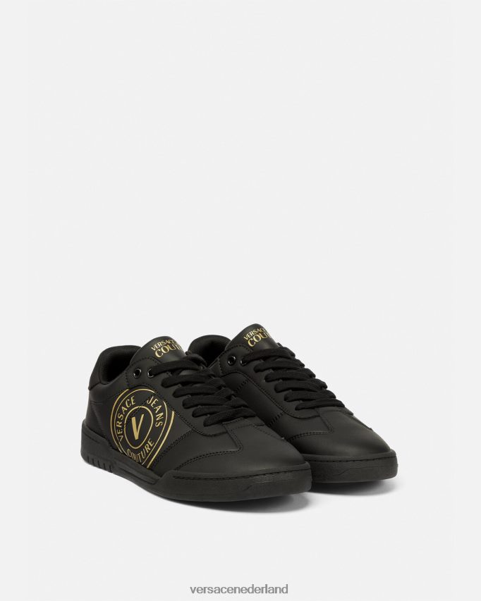 Versace Brooklyn sneakers met v-embleem Heren zwart goud schoen J2T4F42443