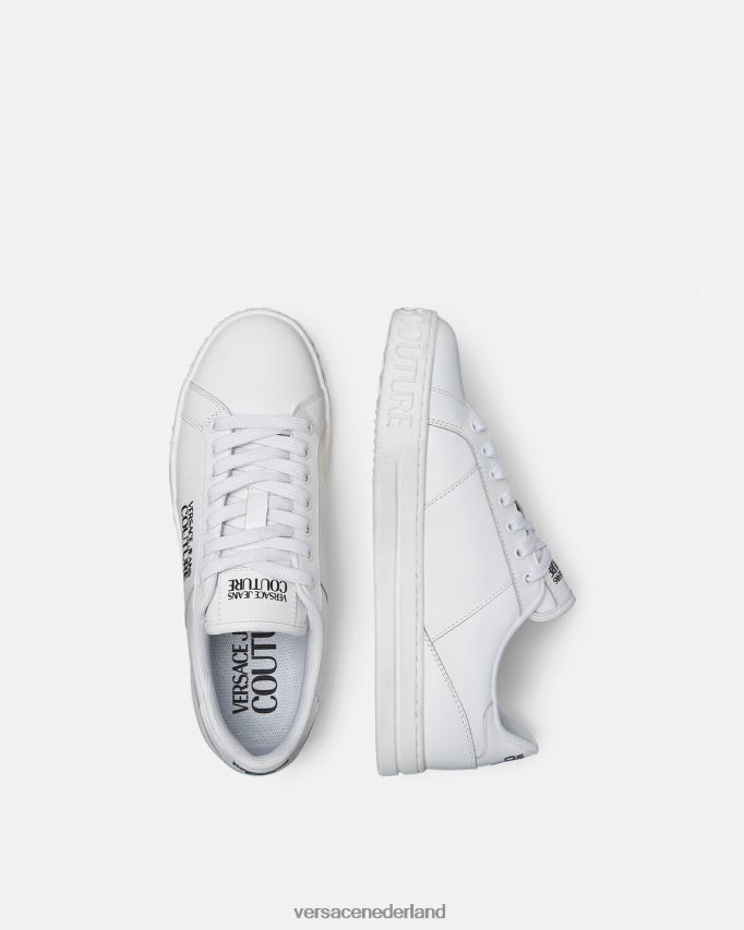 Versace Court 88-sneakers met logo Heren wit schoen J2T4F42469