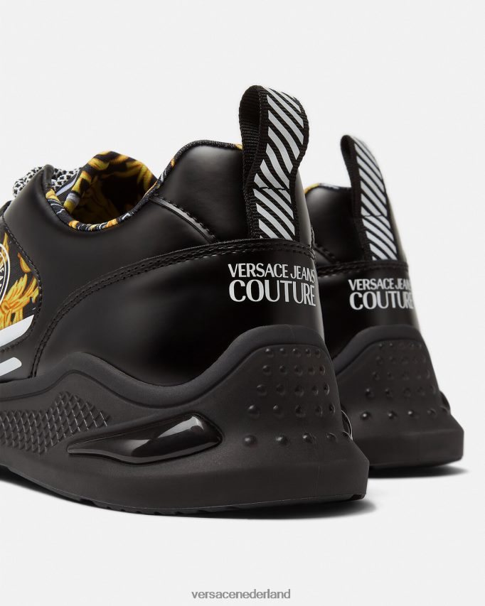 Versace Couture-sneakers met Levion-logo Heren zwart goud schoen J2T4F42457