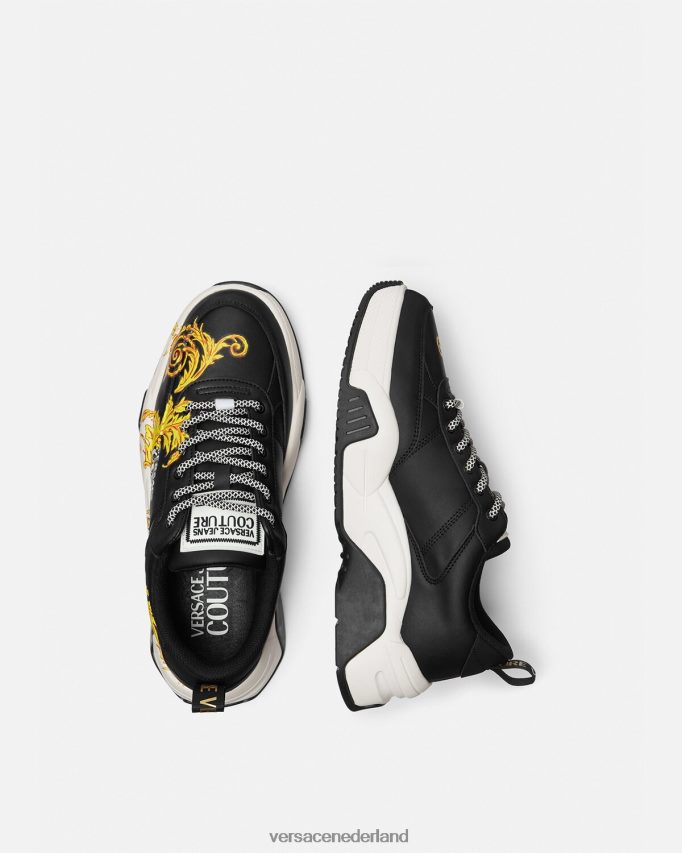 Versace Couture-sneakers met Stargaze-logo Heren zwart goud schoen J2T4F42462