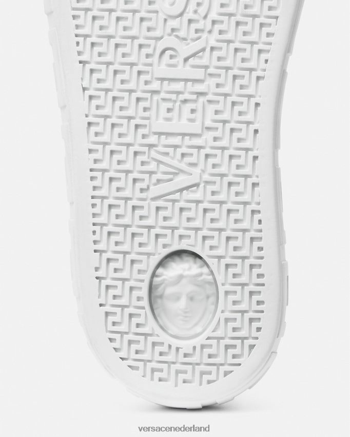 Versace Greca-sneakers met logo Heren wit goud schoen J2T4F41549