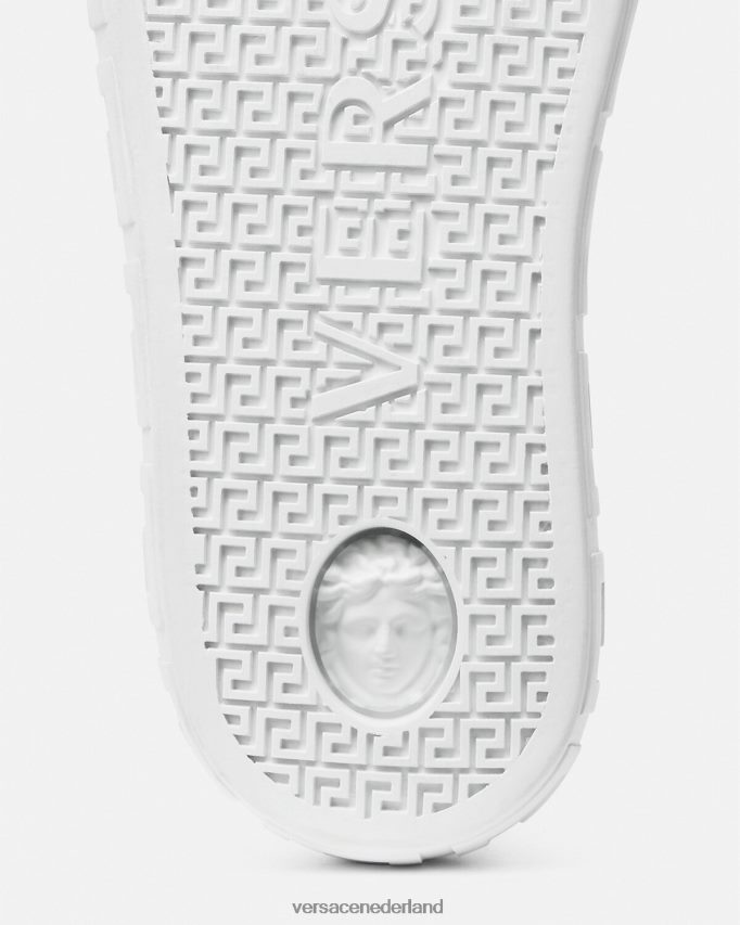 Versace Hoge sneakers van Varsity Greca Heren blauw Wit schoen J2T4F41556