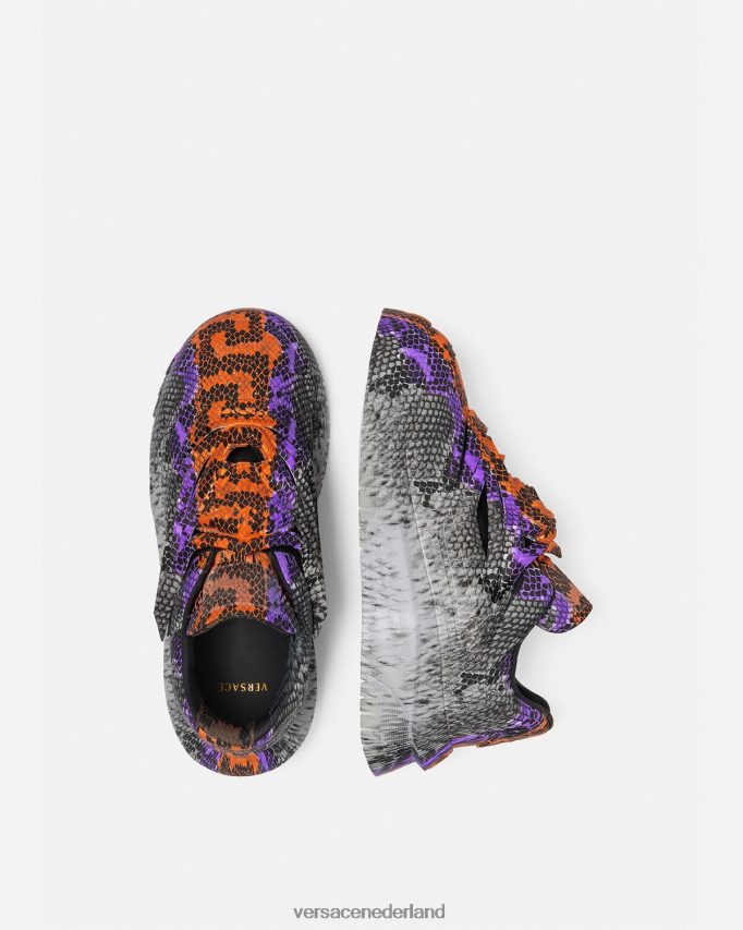 Versace Odissea sneakers met python greca-print Heren afdrukken schoen J2T4F41539