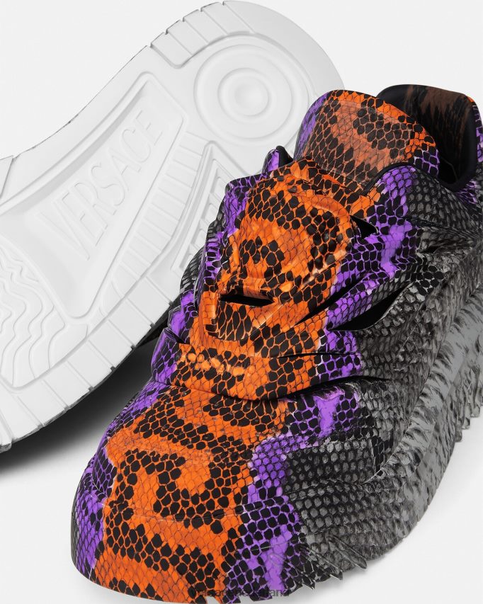 Versace Odissea sneakers met python greca-print Heren afdrukken schoen J2T4F41539