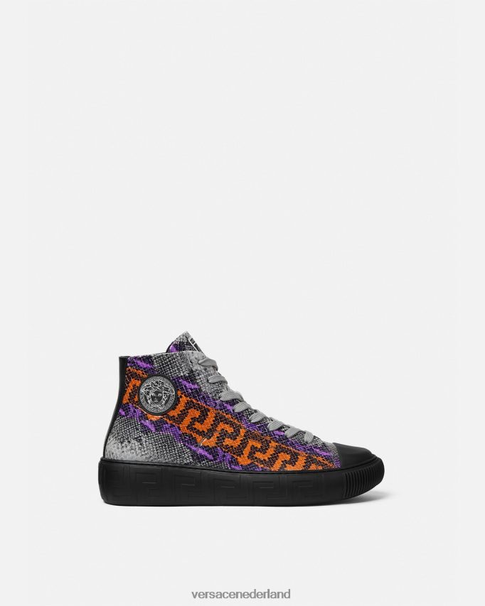 Versace Sneakers met Python Greca-print Heren één kleur schoen J2T4F41554