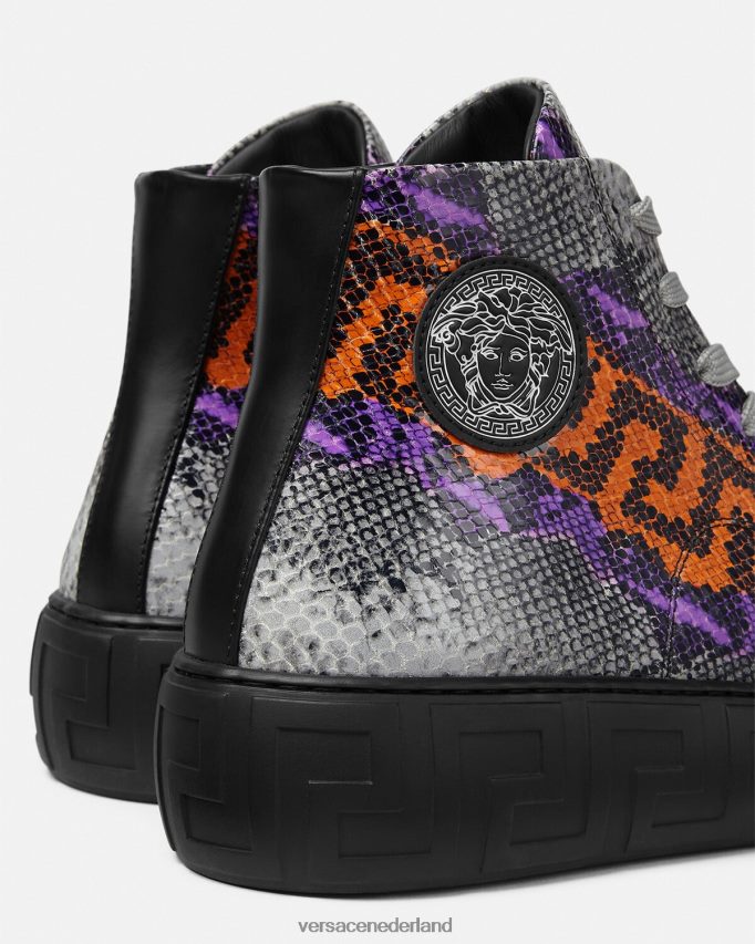 Versace Sneakers met Python Greca-print Heren één kleur schoen J2T4F41554