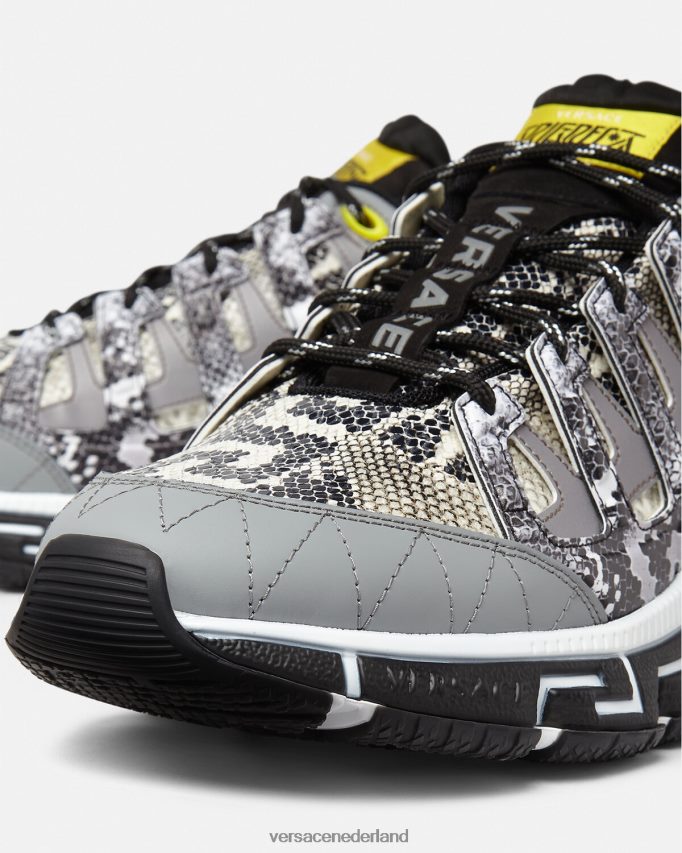 Versace Trigreca sneakers met pythonprint Heren zwart en afdrukken schoen J2T4F41543