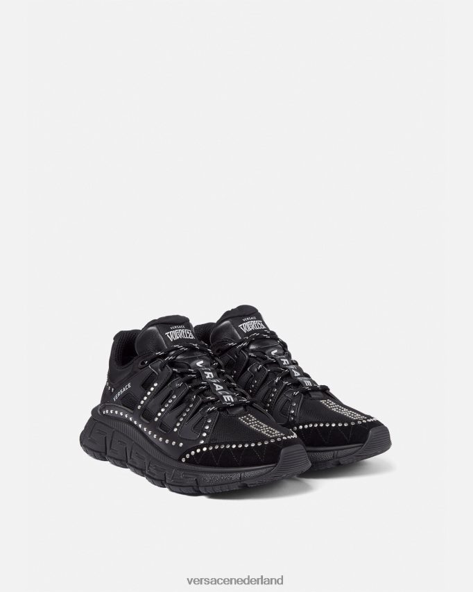 Versace Trigreca-sneakers met studs Heren zwart schoen J2T4F41544