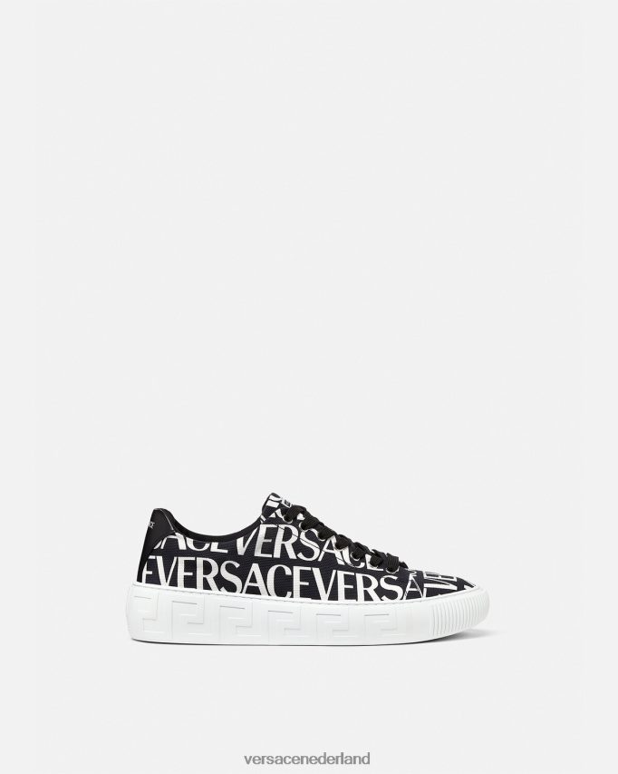 Versace all-over Greca-sneakers Heren zwart en afdrukken schoen J2T4F41550