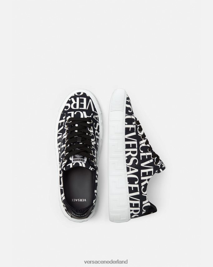 Versace all-over Greca-sneakers Heren zwart en afdrukken schoen J2T4F41550