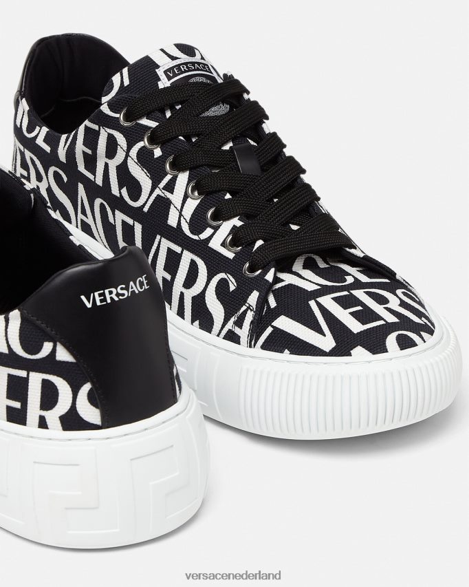 Versace all-over Greca-sneakers Heren zwart en afdrukken schoen J2T4F41550