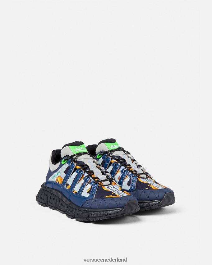Versace barocco 660 trigreca sneakers Heren blauw schoen J2T4F41542