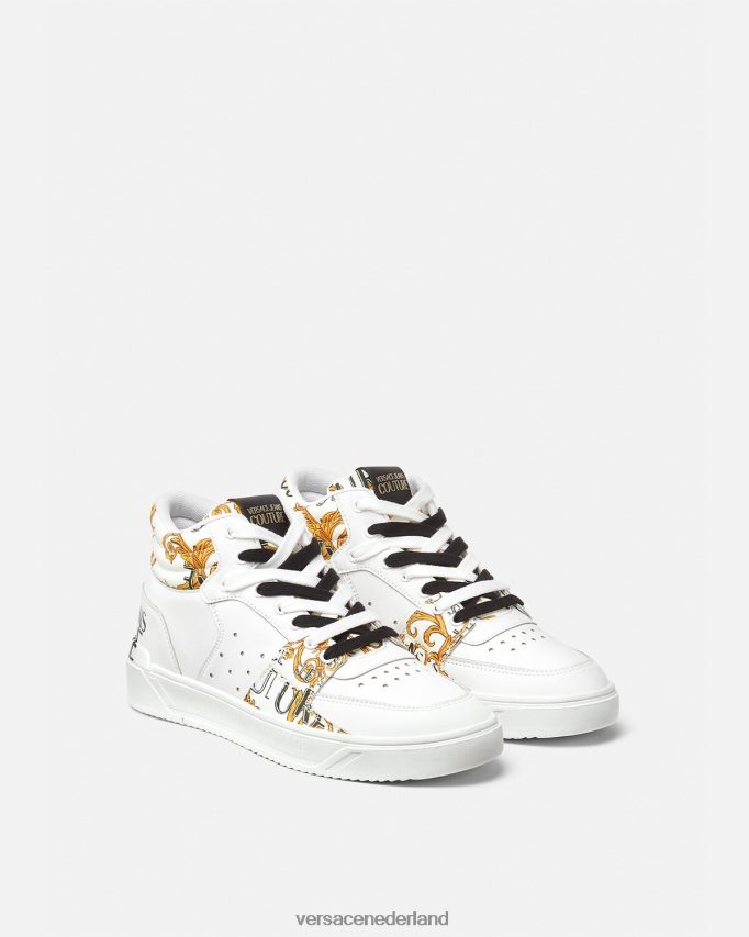 Versace couture-sneakers met Starlight-logo Heren goud en wit schoen J2T4F42463