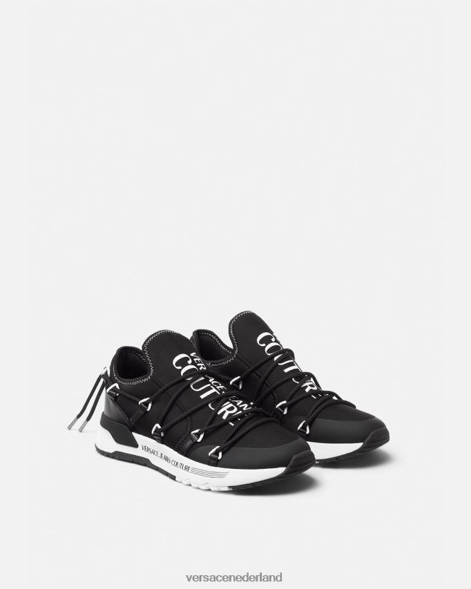 Versace dynamische sneakers Heren zwart en afdrukken schoen J2T4F42445
