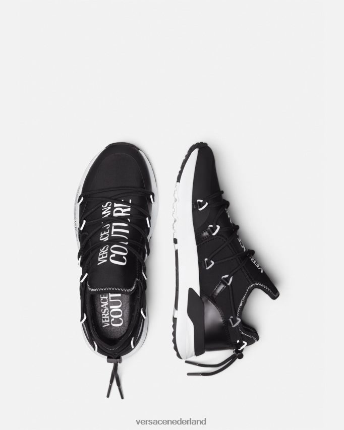 Versace dynamische sneakers Heren zwart en afdrukken schoen J2T4F42445