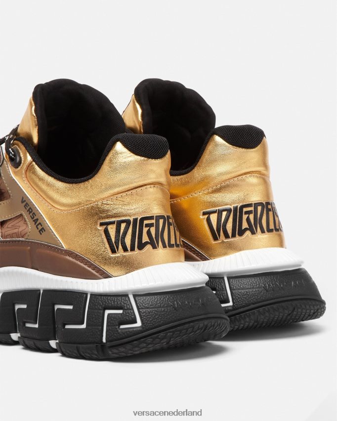 Versace trigreca-sneakers Heren bruin en goud schoen J2T4F41512