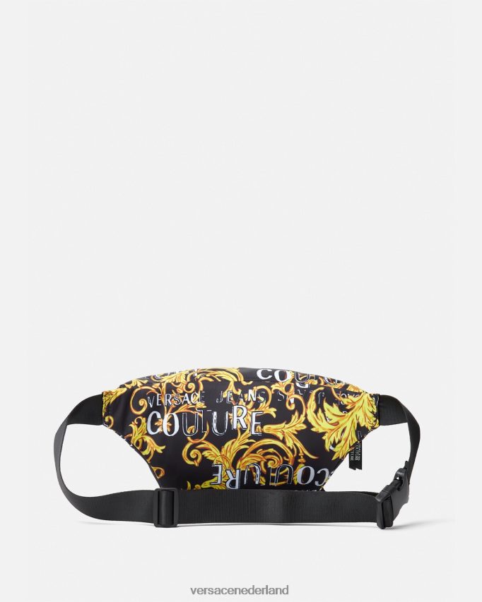 Versace Couture heuptas met logo Heren zwart goud Tassen J2T4F42495