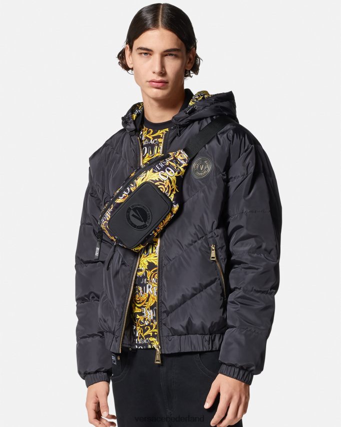 Versace Couture heuptas met logo Heren zwart goud Tassen J2T4F42495