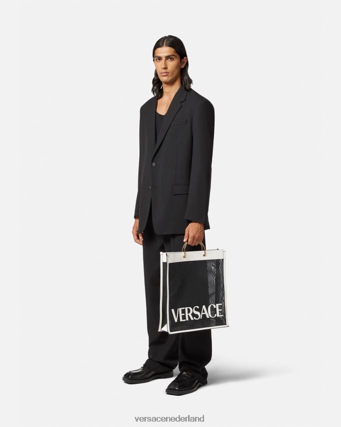 Versace shopper draagtas Heren zwart wit Tassen J2T4F41508