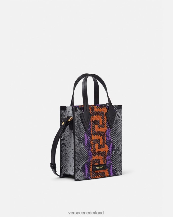 Versace Crossbodytas met python Griekse print Heren veelkleurig Tassen J2T4F41474