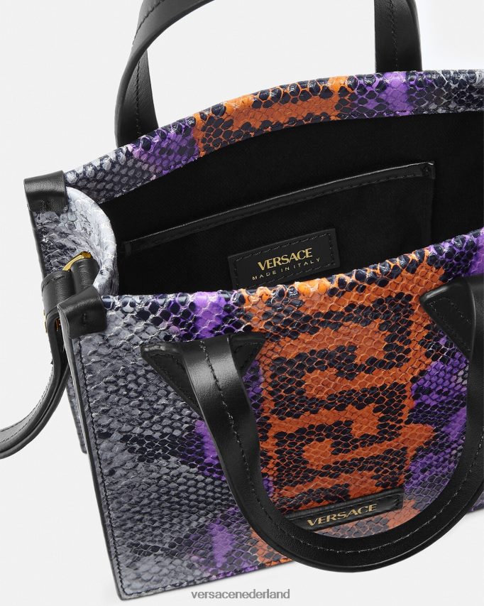 Versace Crossbodytas met python Griekse print Heren veelkleurig Tassen J2T4F41474