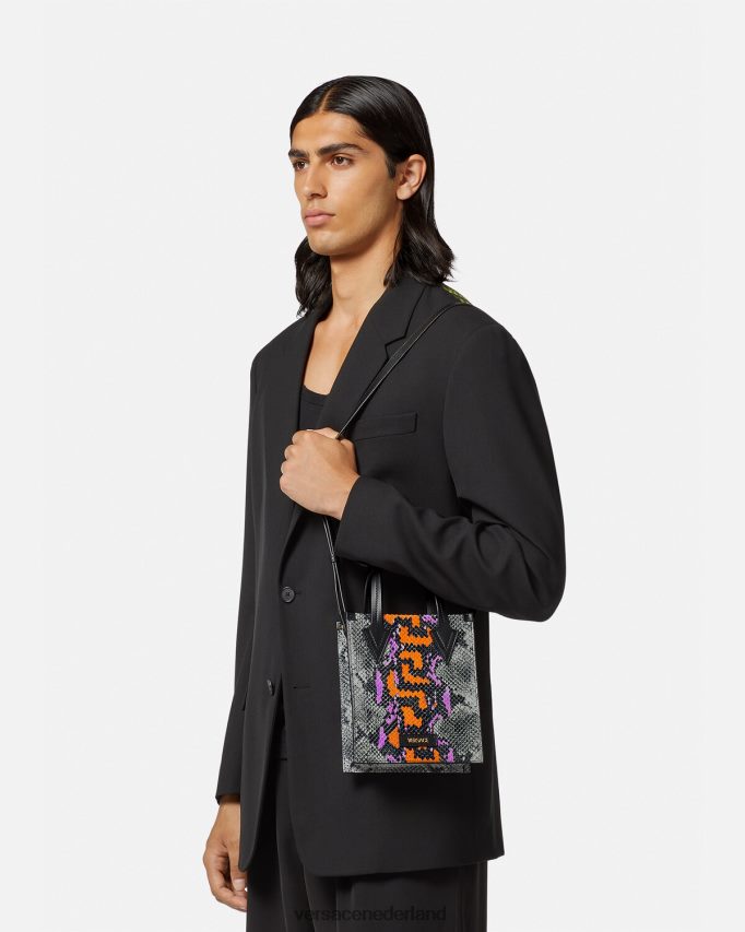 Versace Crossbodytas met python Griekse print Heren veelkleurig Tassen J2T4F41474