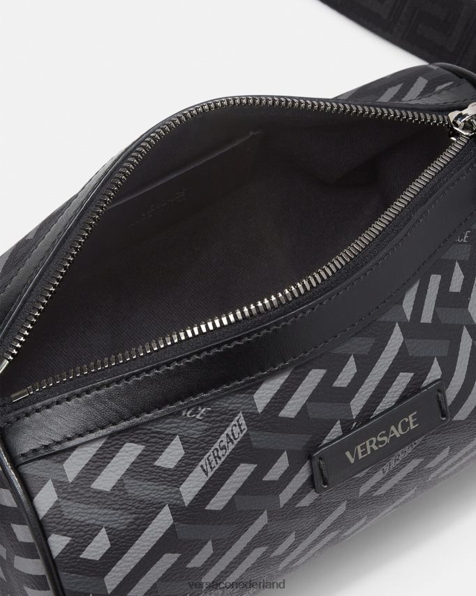 Versace La Greca kenmerkende crossbodytas Heren zwart grijs Tassen J2T4F41485