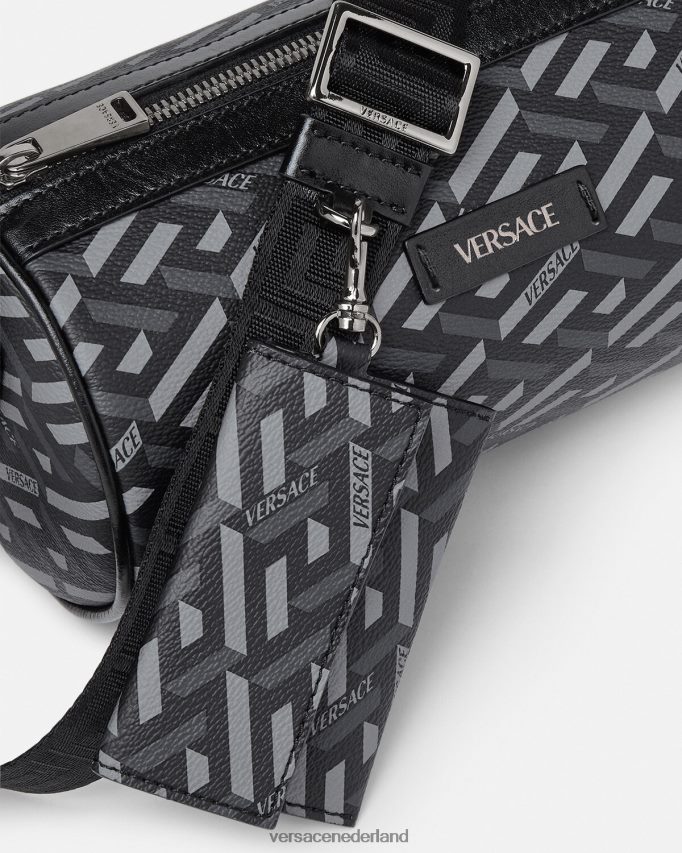 Versace La Greca kenmerkende crossbodytas Heren zwart grijs Tassen J2T4F41485