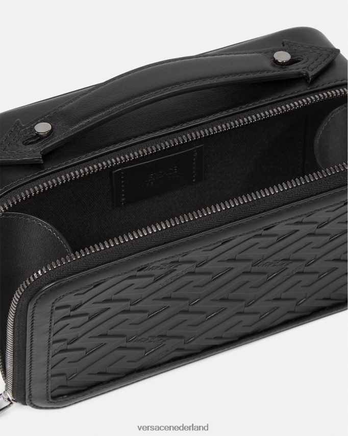 Versace La Greca kenmerkende kleine messengertas Heren zwart Tassen J2T4F41479