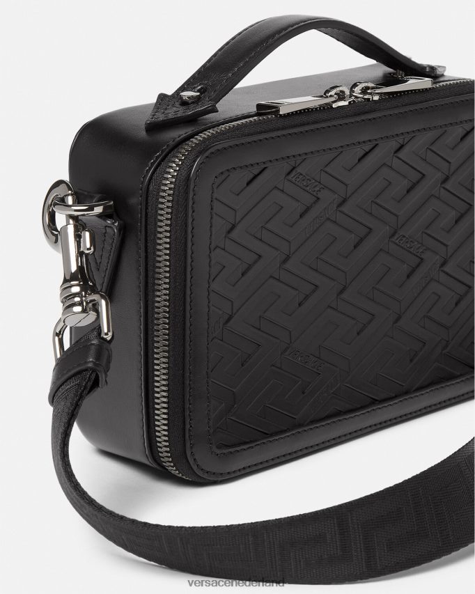 Versace La Greca kenmerkende kleine messengertas Heren zwart Tassen J2T4F41479