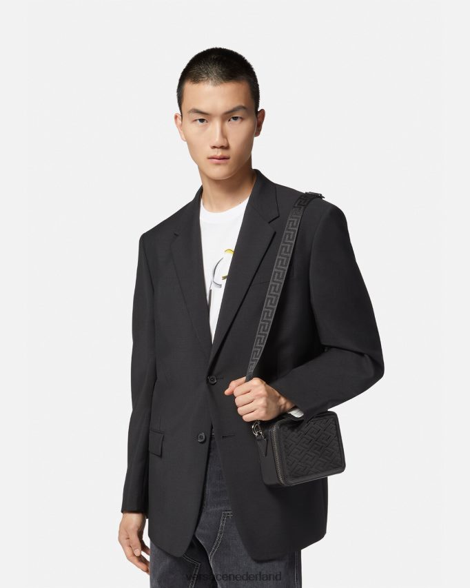 Versace La Greca kenmerkende kleine messengertas Heren zwart Tassen J2T4F41479