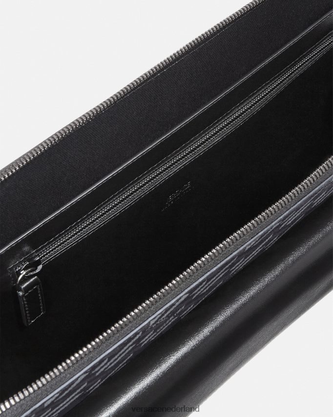 Versace La Greca kenmerkende laptoptas Heren zwart grijs Tassen J2T4F41483