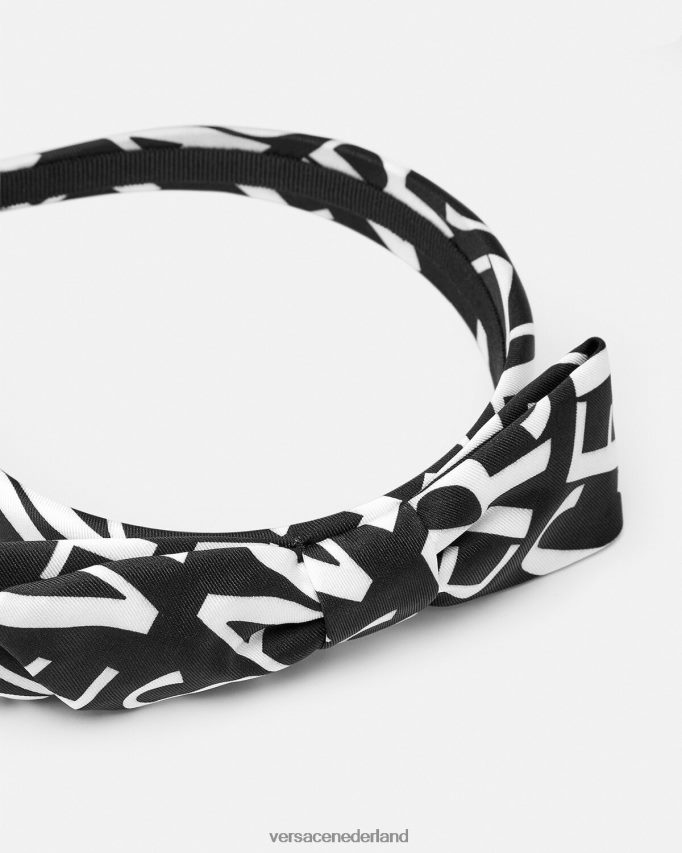 Versace all-over haarband kinderen zwart en afdrukken accessoires J2T4F42079