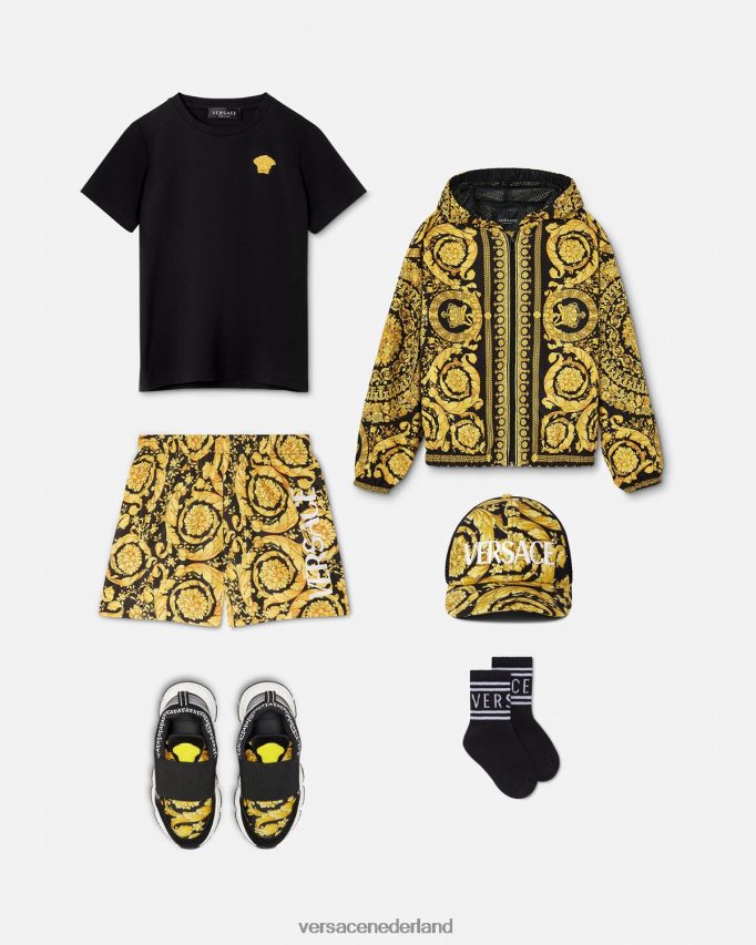 Versace Barocco-zwemshort met logo kinderen afdrukken kleding J2T4F42096