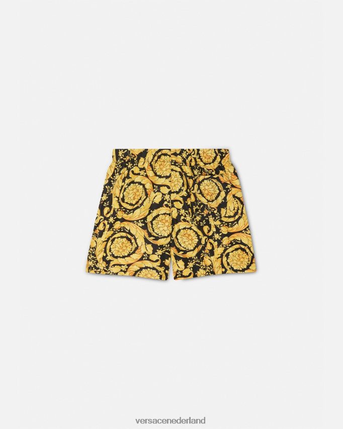 Versace Barocco-zwemshort met logo kinderen afdrukken kleding J2T4F42096