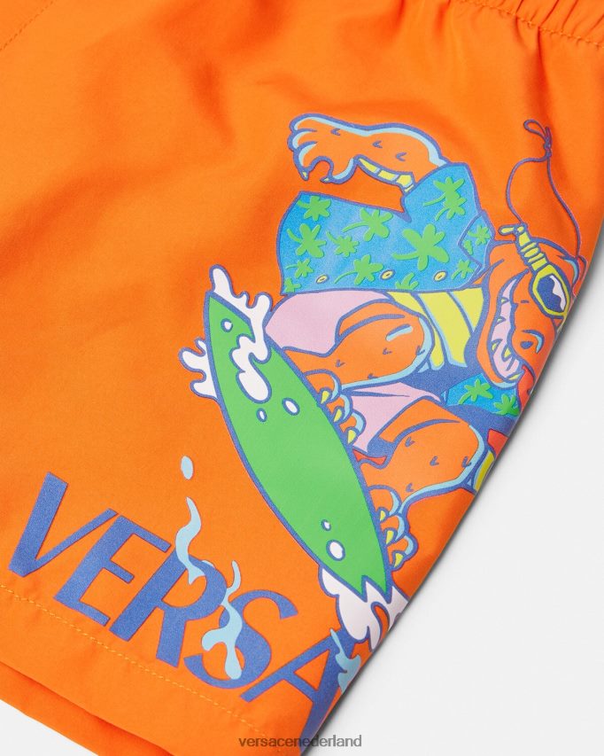 Versace Medusa sunnies babyzwemshort kinderen oranje kleding J2T4F41928