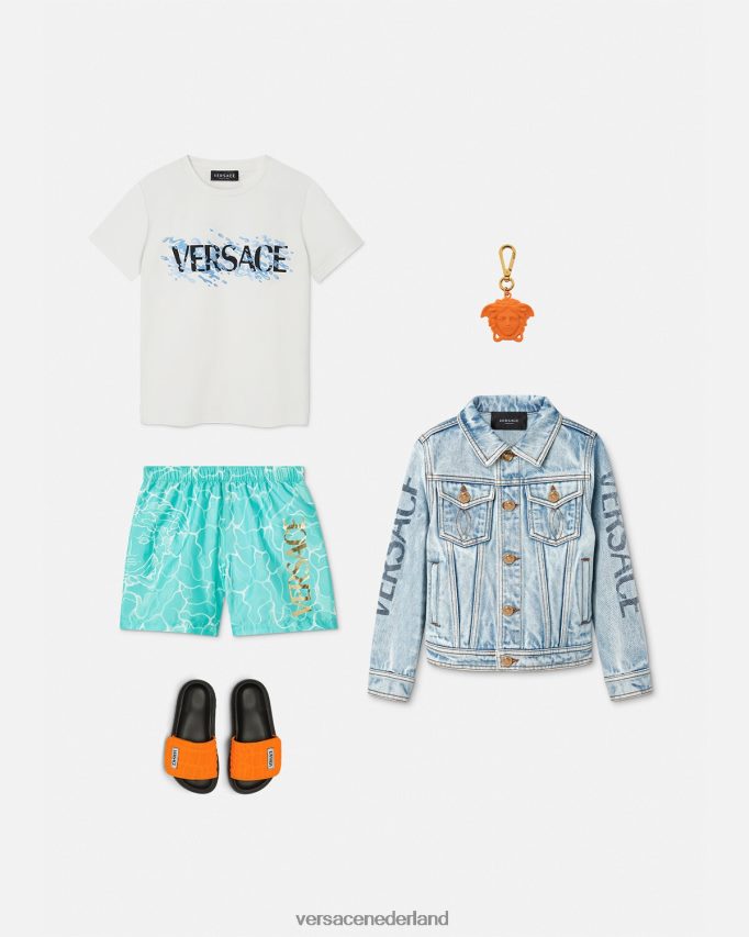 Versace Zwemshort met Medusa-logo kinderen blauw kleding J2T4F42134