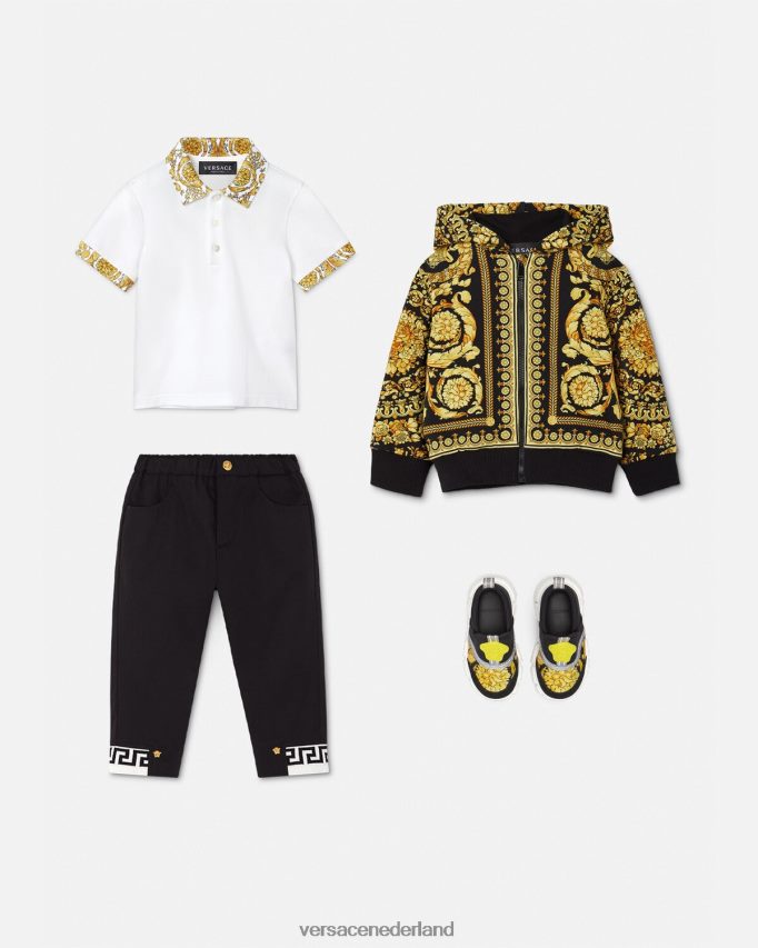 Versace Barocco baby-hoodie met rits kinderen afdrukken kleding J2T4F41893