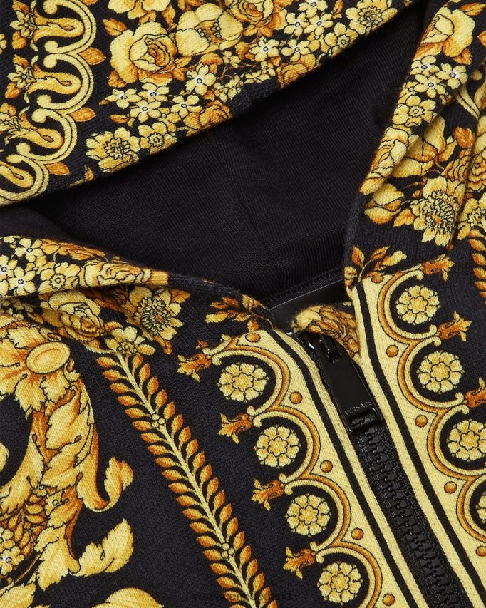 Versace Barocco baby-hoodie met rits kinderen afdrukken kleding J2T4F41893