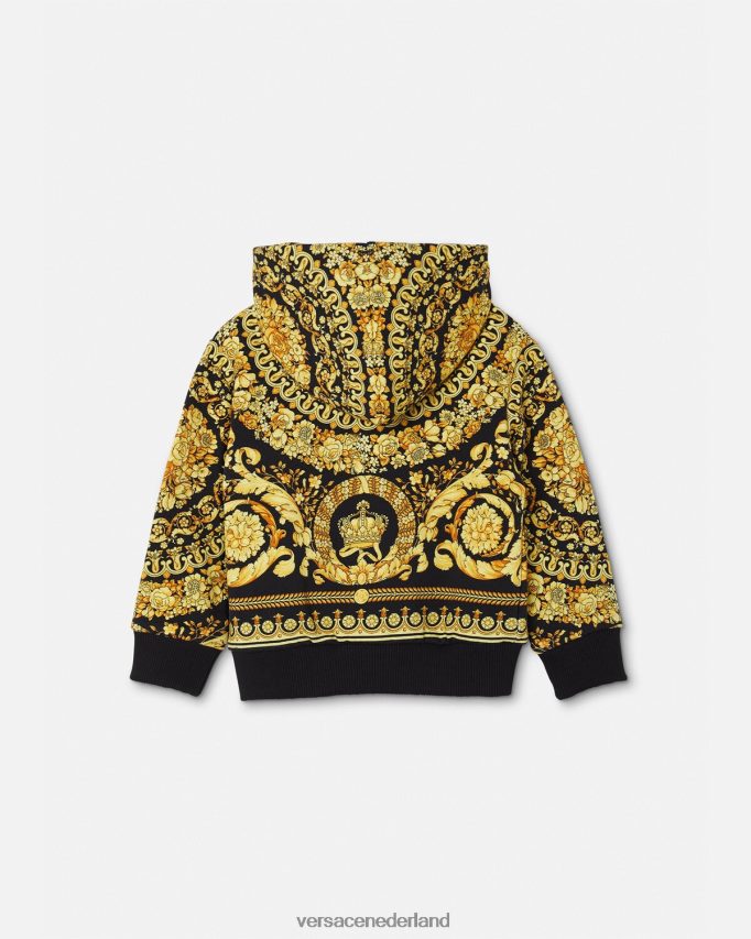 Versace Barocco baby-hoodie met rits kinderen afdrukken kleding J2T4F41893