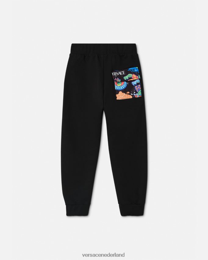 Versace Medusa sunnies joggingbroek kinderen zwart en afdrukken kleding J2T4F42137
