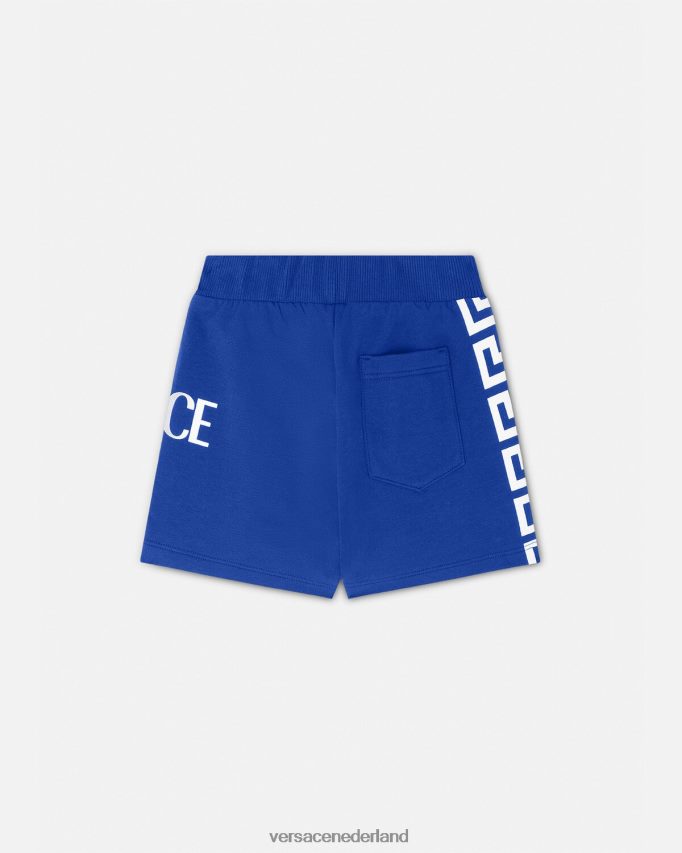 Versace Babyshort met Greca-logo kinderen blauw kleding J2T4F41889