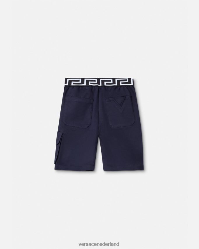 Versace Griekse korte broek kinderen blauw kleding J2T4F42100