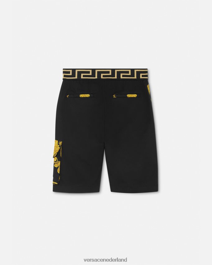 Versace Maschera barok Greca korte broek kinderen zwart kleding J2T4F42126