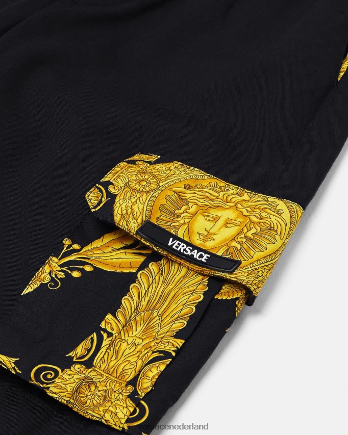 Versace Maschera barok Greca korte broek kinderen zwart kleding J2T4F42126